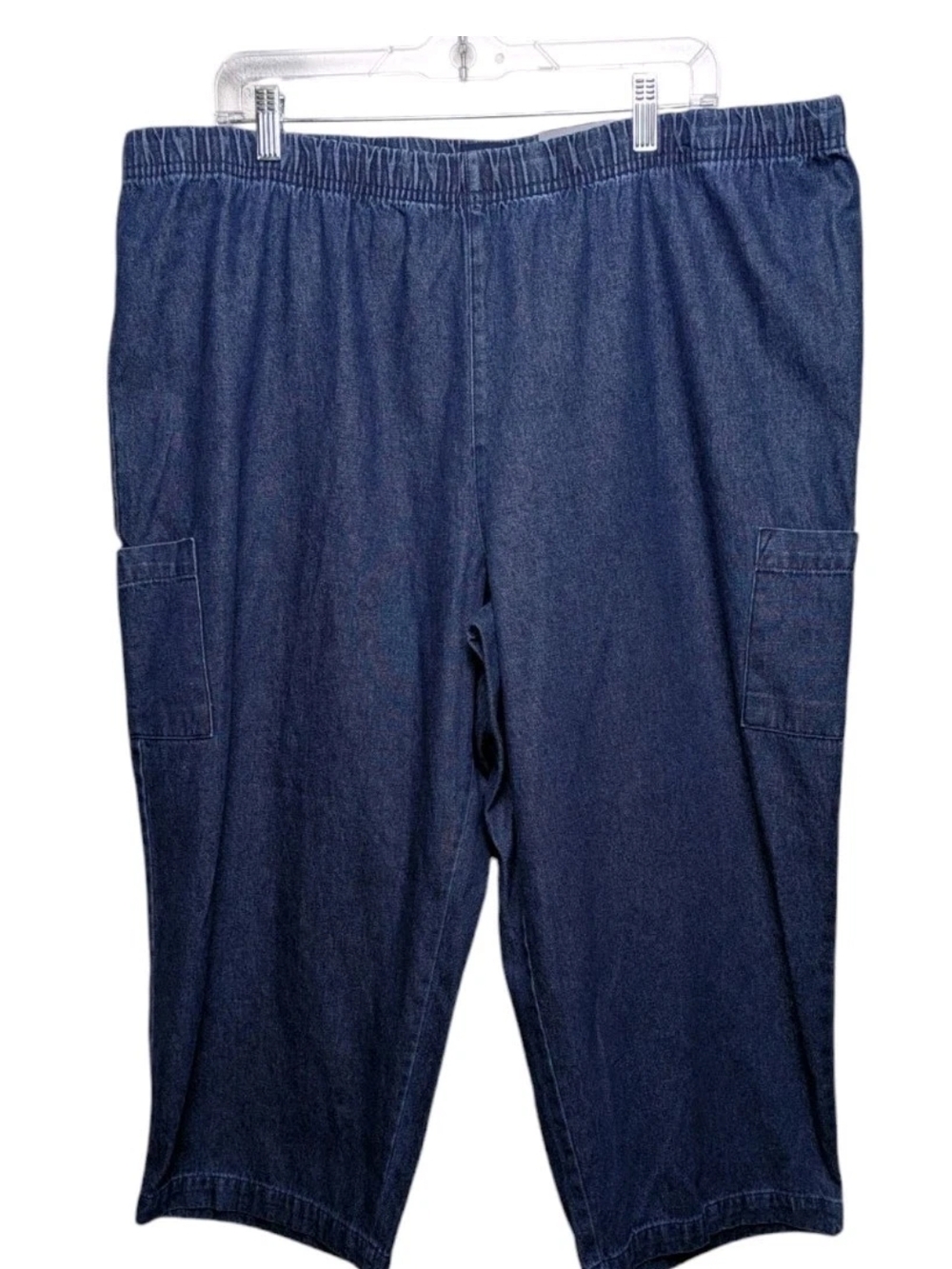 Basic Editions Denim Crop Capris Jeans 18W NWT Kmart Sears 21 Inseam Pull On